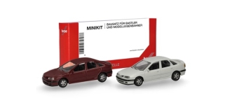 Herpa 014113 - H0 - Renault Laguna, rot/weiß (2 Stück) - Bausatz